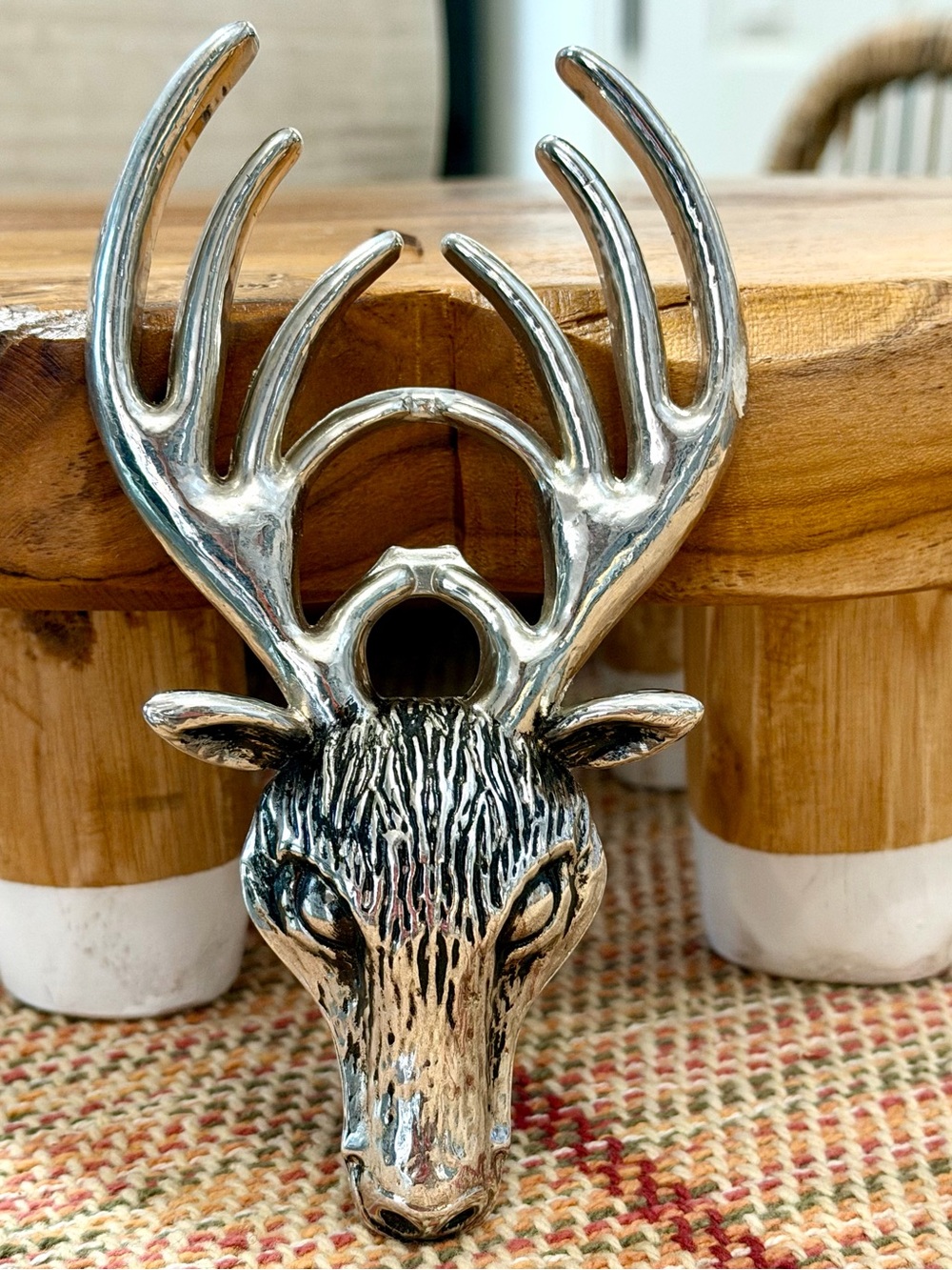 Vintage Bottle Opener Is Elk Deer Caribou Metal Silver